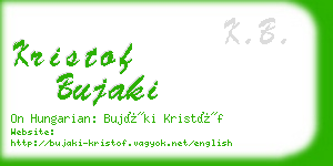 kristof bujaki business card